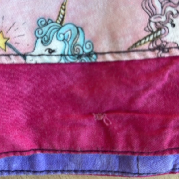 Reversible dress. Little girls size.  Handmade. Unicorns one side/purple other. - Picture 7 of 11